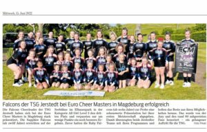 Mehr über den Artikel erfahren Falcons bei der Euro Cheer in Magdeburg